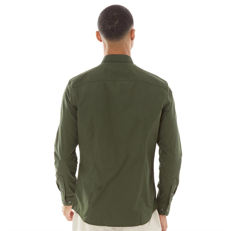 JACK AND JONES Herren Joseph Hemd mit langem Arm Grün