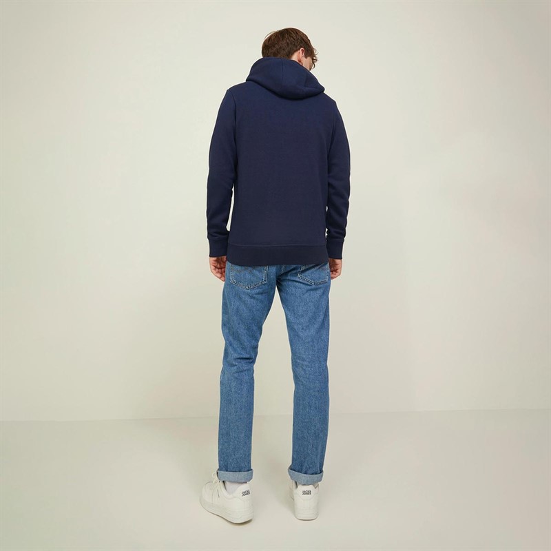 JACK AND JONES Heren Graphiti Hoodies Marineblauw