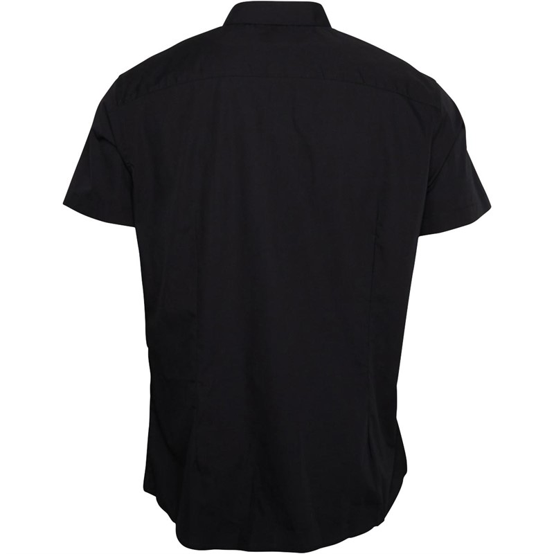JACK AND JONES Chemises à Manches Courtes Joe Plain Homme Noir
