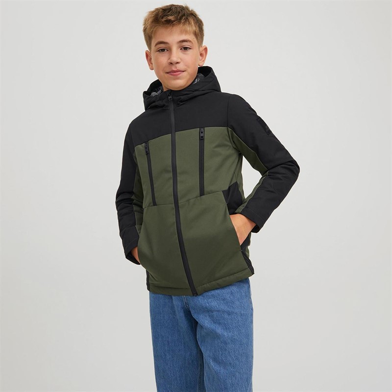 Jean Baggy Jack & Jones Junior Jorcrayon Sweat Zippé à Capuche JNR Veste, Vert Olive, 8 Ans Garçon Sweat Garcon