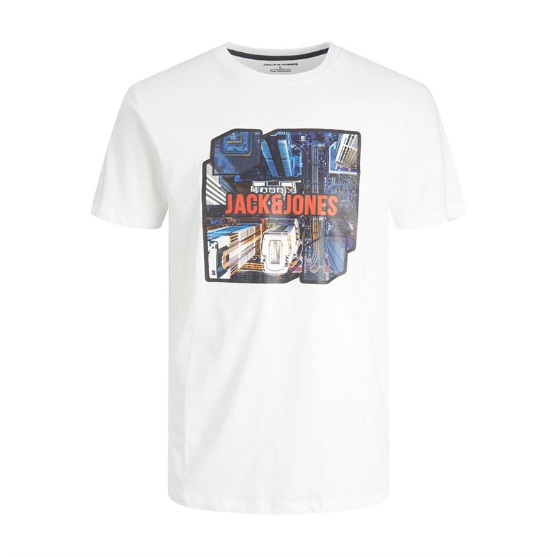 JACK AND JONES Chłopięce Jjclub O-Neck T-shirty Biały