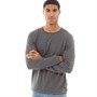 JACK AND JONES Mens Max Knit Crew Neck Jumper Dark Grey Melange