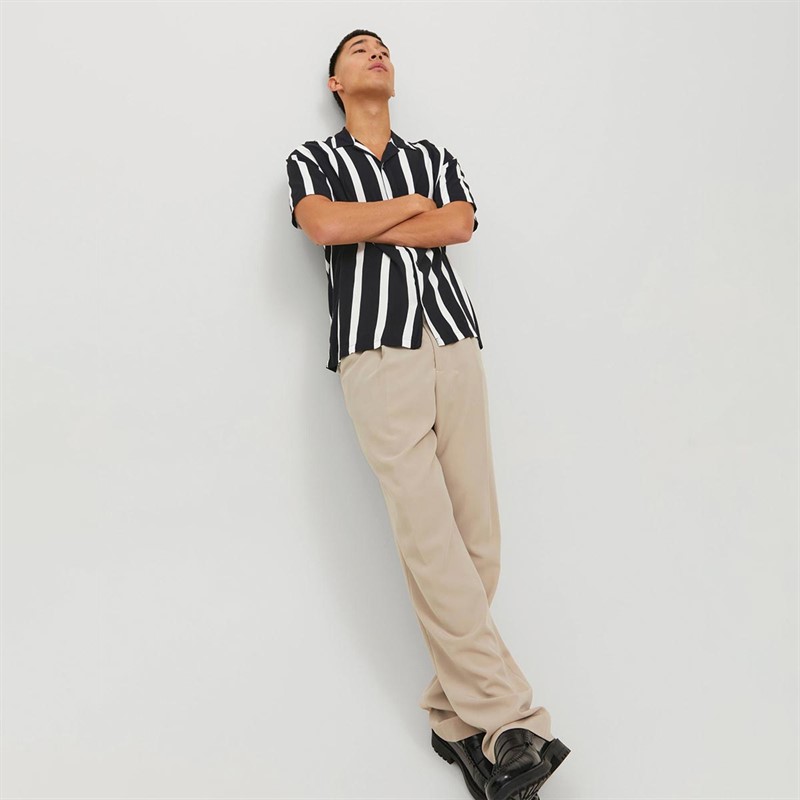 JACK AND JONES Herre Jeff Resort Skjorter med korte ærmer Sort