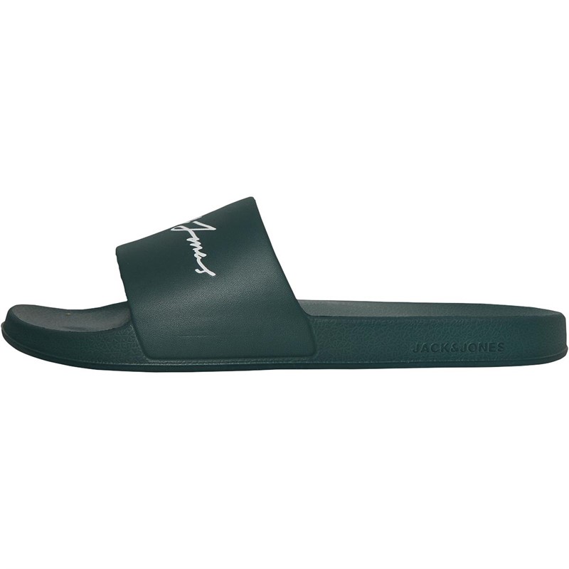 JACK AND JONES Mens Gary Moulded Slides Trekkit Green