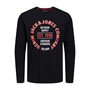 JACK AND JONES Heren Andy T-shirts met lange mouwen Zwart