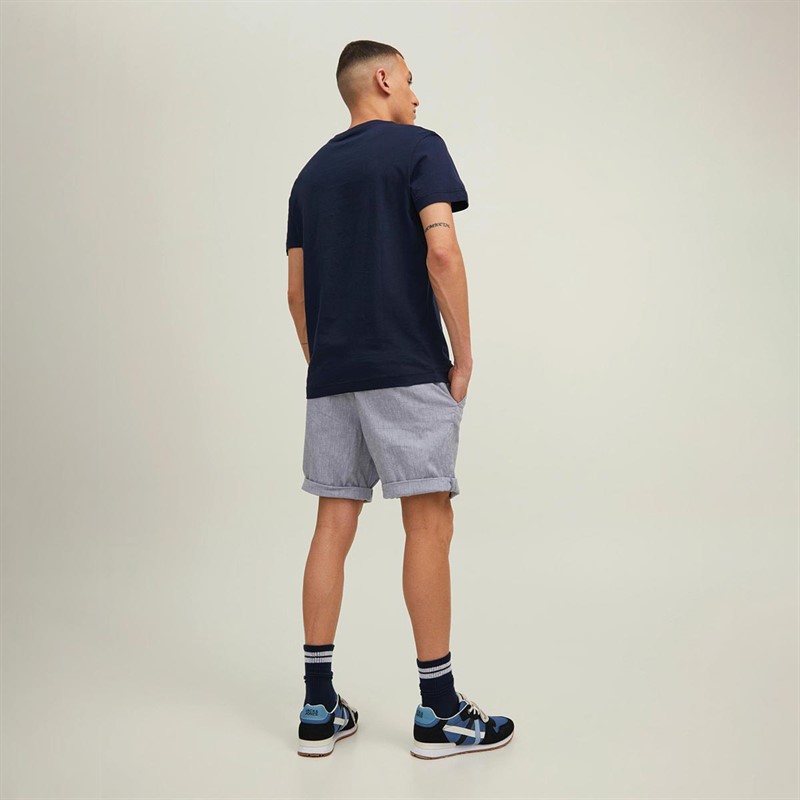 JACK AND JONES Herre Malibi Photo T-shirts Marineblå
