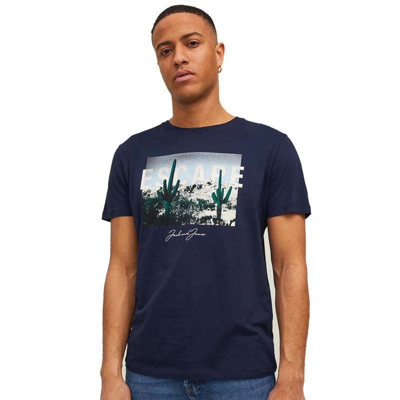 JACK AND JONES Herren Strike T-Shirts Navy