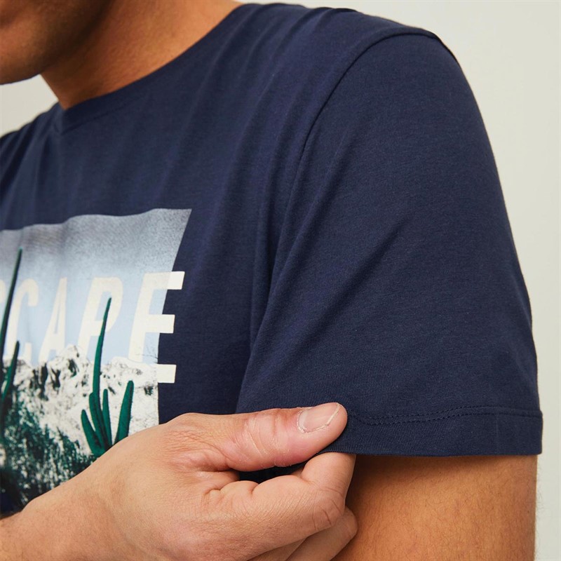 JACK AND JONES Herren Strike T-Shirts Navy