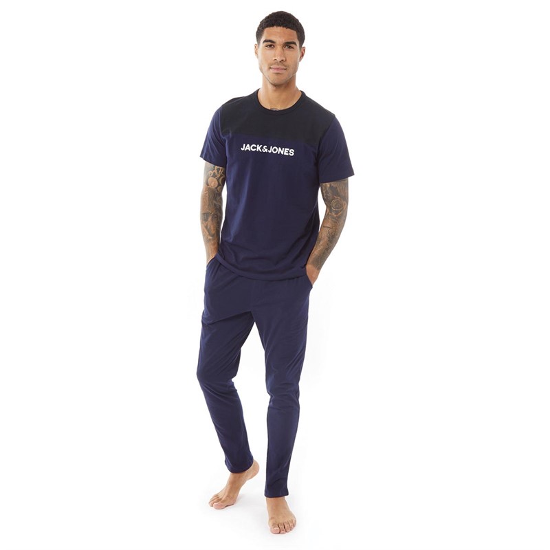 Buy JACK AND JONES Mens Smith Loungewear Set Navy Blazer