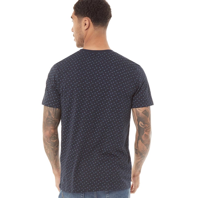 JACK AND JONES Heren Jack Detail O-Neck T-shirts Marineblauw