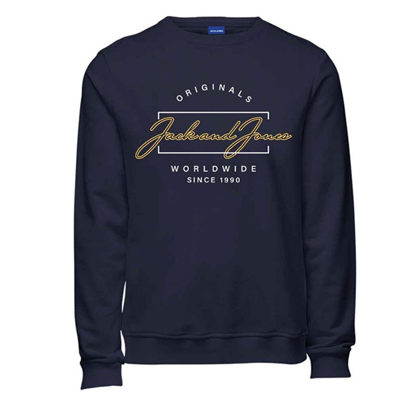 JACK AND JONES Drenge Relden Sweatshirts Marineblå
