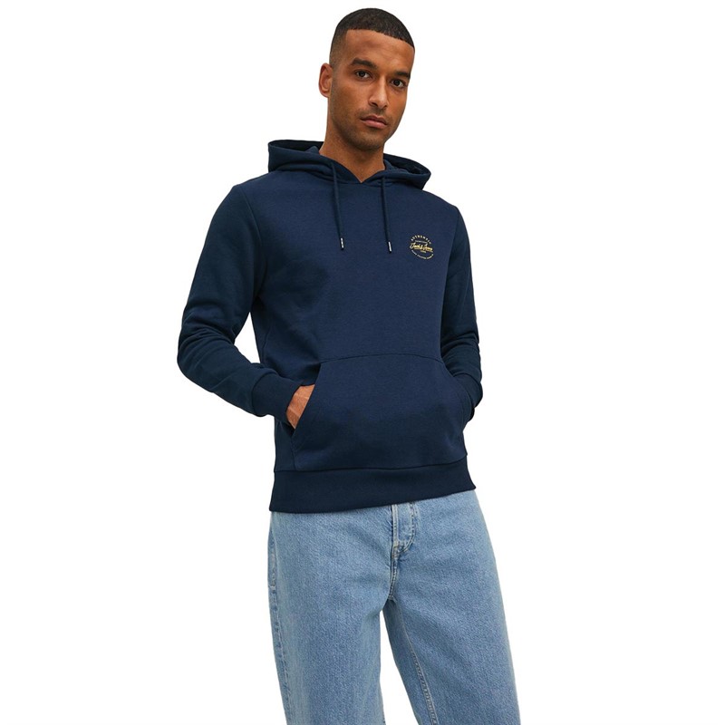 JACK AND JONES Heren Arthur Hoodies Marineblauw