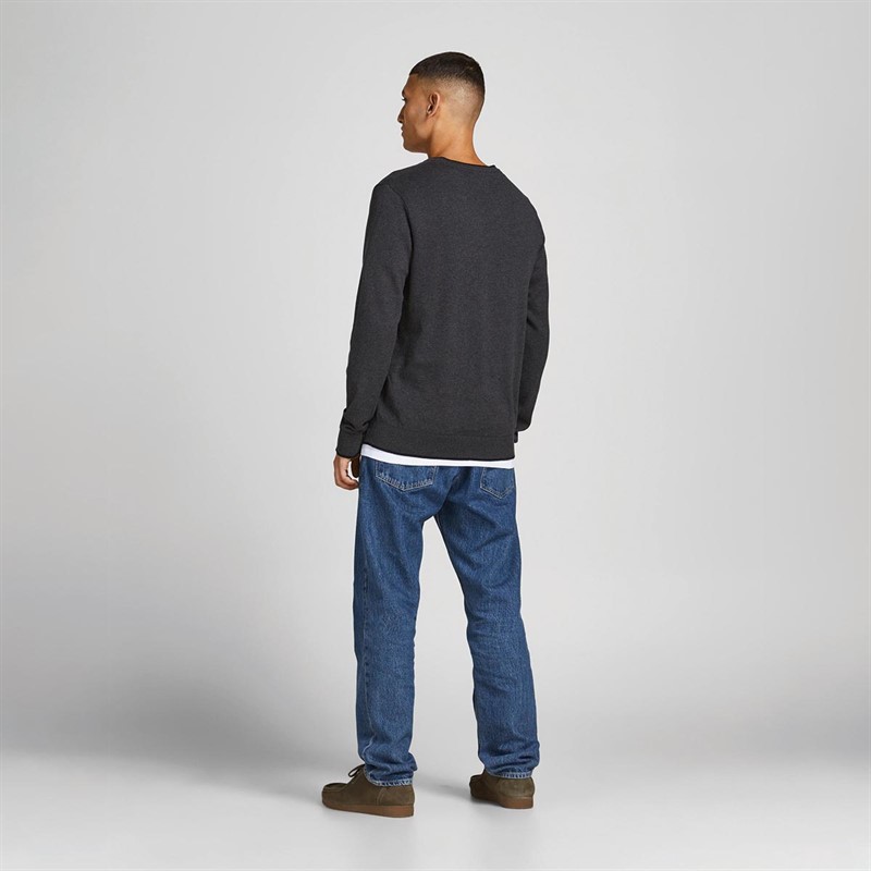 JACK AND JONES Pull à Col V Orton Homme Anthracite