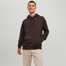 JACK AND JONES Męskie Star Basic Bluzy z kapturami Brązowy