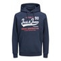 JACK AND JONES Sweats à Capuche Logo Homme Bleu Marine