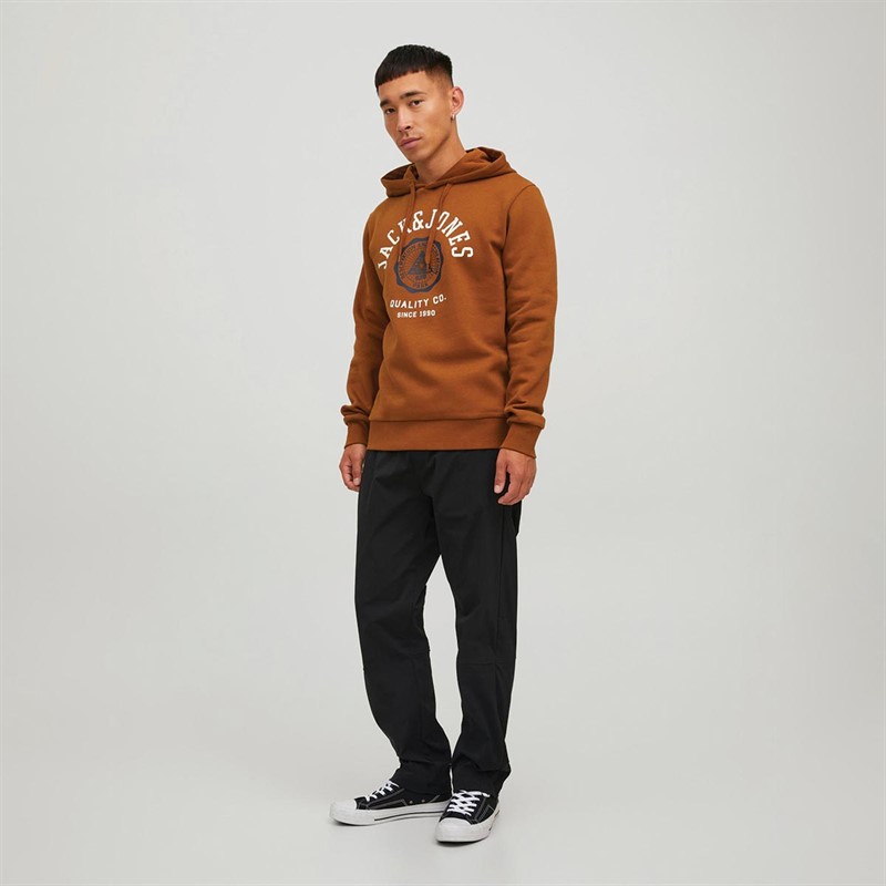 JACK AND JONES Herre Logo Hættetrøjer Orange-Brun