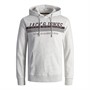 JACK AND JONES Sweats à Capuche Ron Homme Gris Clair Chiné