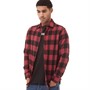 JACK AND JONES Herren Plain Autumn Buffalo Hemd mit langem Arm Rot