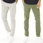 JACK & JONES Herre Bolton Dean AKM Chino Bukser 2-pak Ghost Grå/Oliven Nat