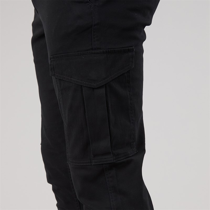 JACK & JONES Mens Marco Dean Cargo Pants Black