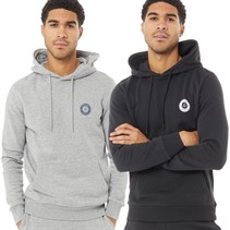 JACK AND JONES Mens Stamped Two Pack Hoodies Tap Shoe/Grey Melange