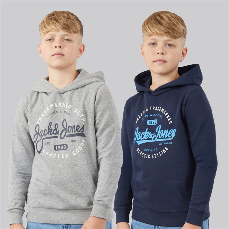 Jack & Jones Boys' Hoodie – Cotton Pullover, Designer Winter Warm Top (Ages 8-16)