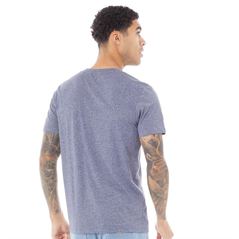 JACK AND JONES Mens Jortons Crew Neck T-Shirt Navy Blazer