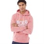 JACK AND JONES Mens Jormel Hoodie Rococco Red