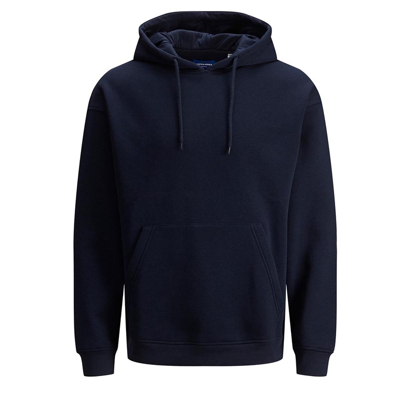 JACK AND JONES Mens Brink Hoodie Navy Blazer