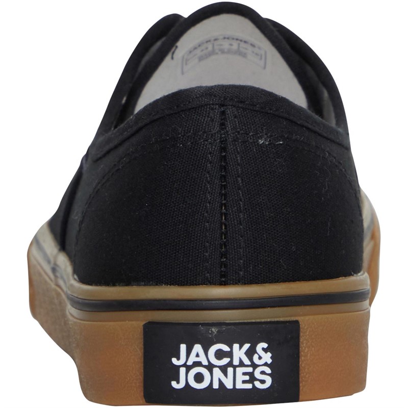 JACK AND JONES Mens Curtis Canvas Shoes Anthracite/Gum