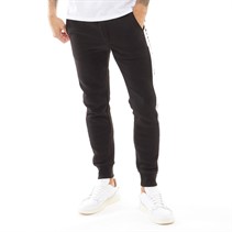 JACK AND JONES Mens Twill Logo Joggers Black