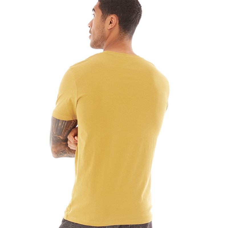 JACK AND JONES Mens Logo T-Shirt Harvest Gold