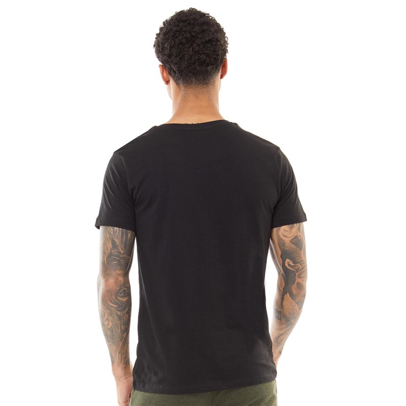 JACK AND JONES Mens Logo T-Shirt Black
