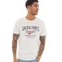 JACK AND JONES Mens Logo T-Shirt Cloud Dancer