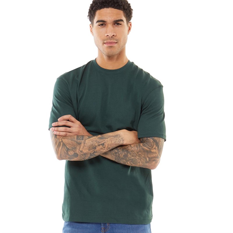 JACK AND JONES Herre Relaxed T-shirts Mørk Grøn