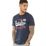JACK AND JONES Mens Logo T-Shirt Navy Blazer