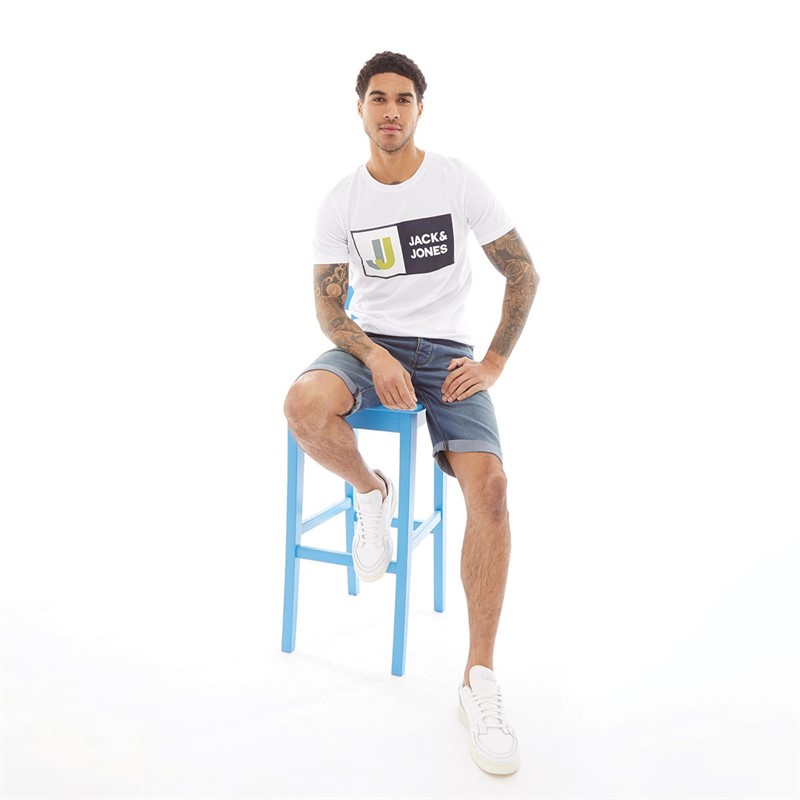 JACK AND JONES Mens Logan T-Shirt White