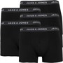 JACK AND JONES Mens Huey Five Pack Trunks Dark Grey Melange/Black