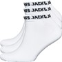 JACK AND JONES Mens Logo Three Pack Trainer Socks White