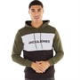 JACK & JONES Sweat à Capuche Homme avec logo contrasté Nuit forestière