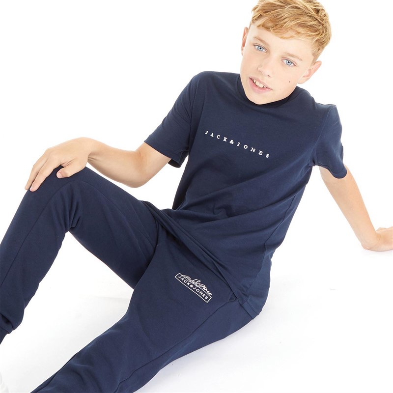 JACK AND JONES Boys Copenhagen T-Shirt Navy Blazer