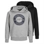 JACK & JONES Drenge Thomas To-Pak Hoodies Lysegrå Melange/Sort