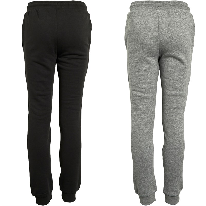 JACK AND JONES Boys Thomas Two Pack Joggers Light Grey Melange/Black