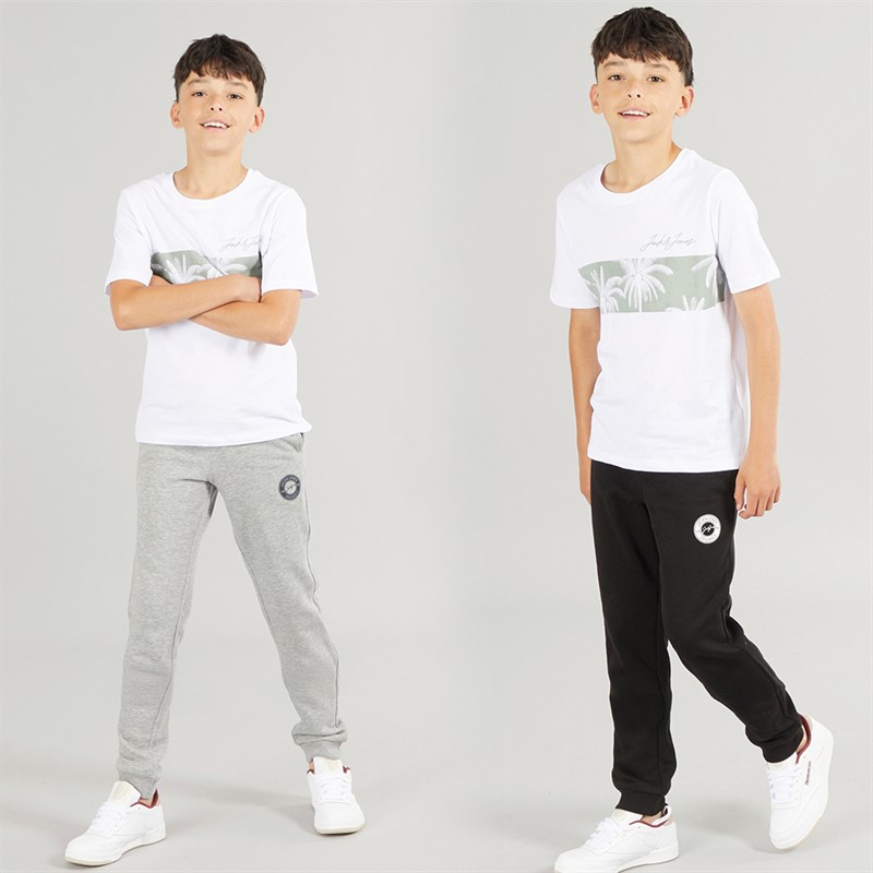 JACK & JONES Drenge Thomas Joggingbukser 2-pak Lys grå Melange/Sort