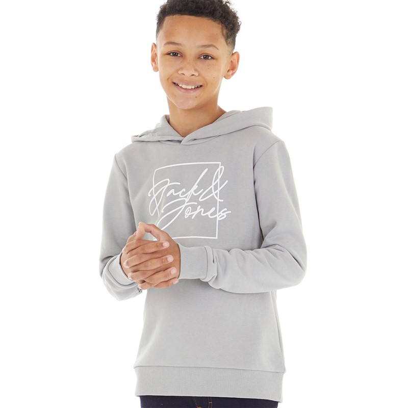 JACK AND JONES Boys Albie Hoodie Alloy
