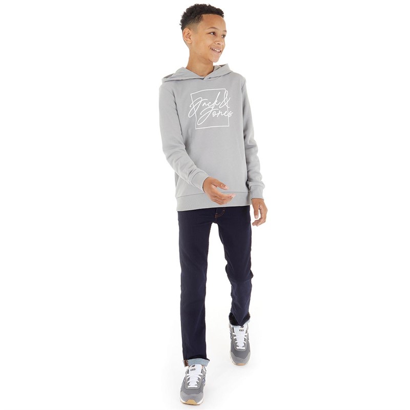 JACK AND JONES Boys Albie Hoodie Alloy