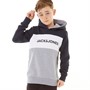 JACK AND JONES Chłopięce Logo Blocking Bluzy z kapturami Wielobarwny