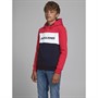 JACK AND JONES Sweats à Capuche Jjelogo Blocking Garçon Rouge