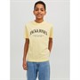 JACK AND JONES Boys Palma Branding T-Shirt French Vanilla