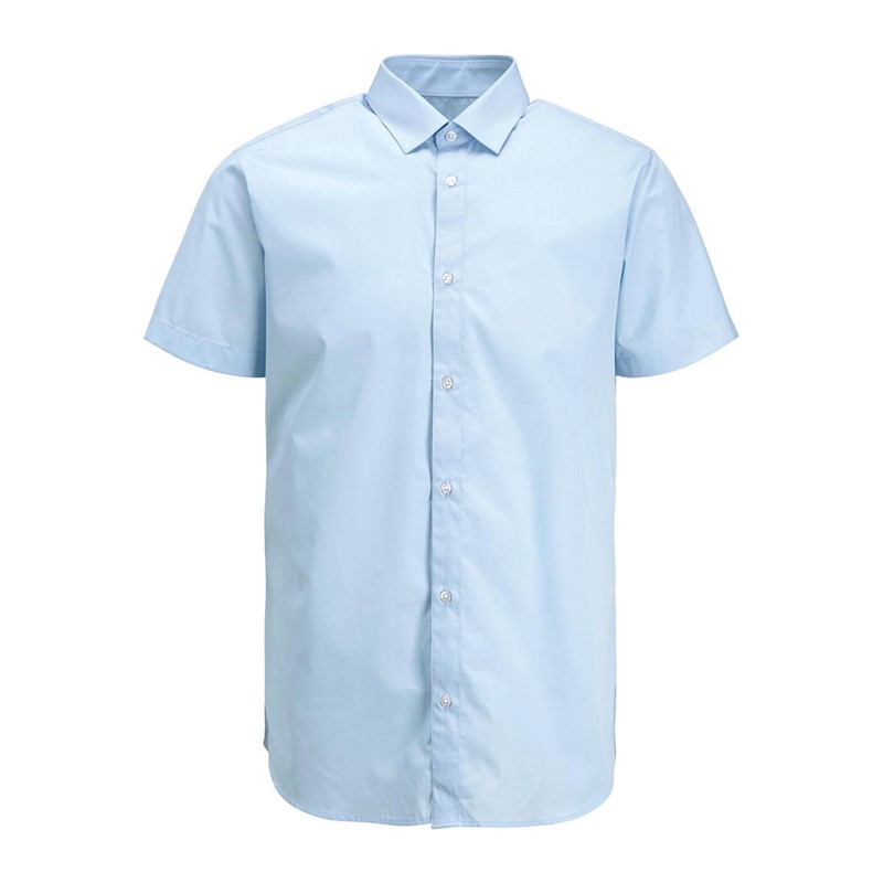 JACK AND JONES Chemises à Manches Courtes Homme Bleu Clair